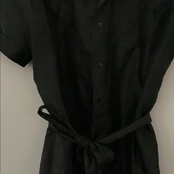 Chic button down dress with tie at waist - Picture 2 of 4